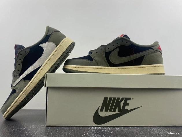 Rep TBK 1 AIR X OLIVE' SP 'BLACK LOW DM7866-002 OG TRAVIS JORDAN SCOTT 0819